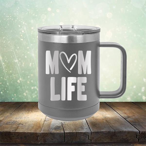 Mom Life with Heart - Laser Etched Tumbler Mug