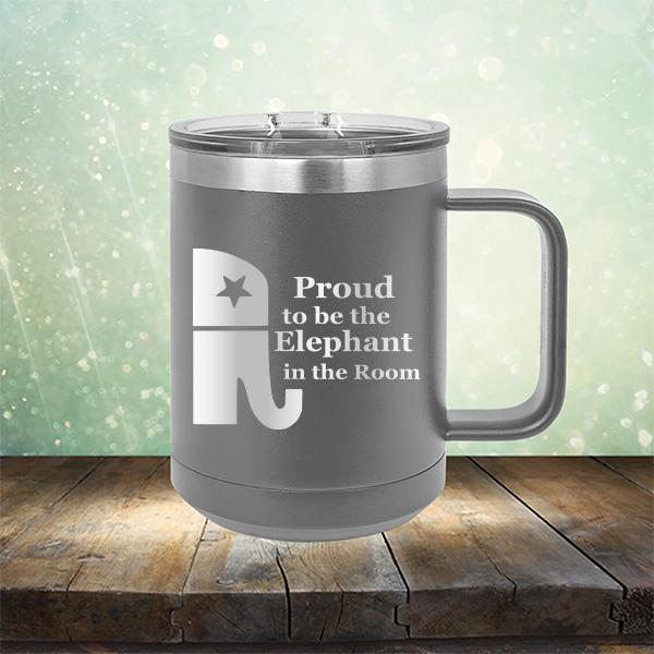 Proud To Be The Elephant in the Room - Laser Etched Tumbler Mug
