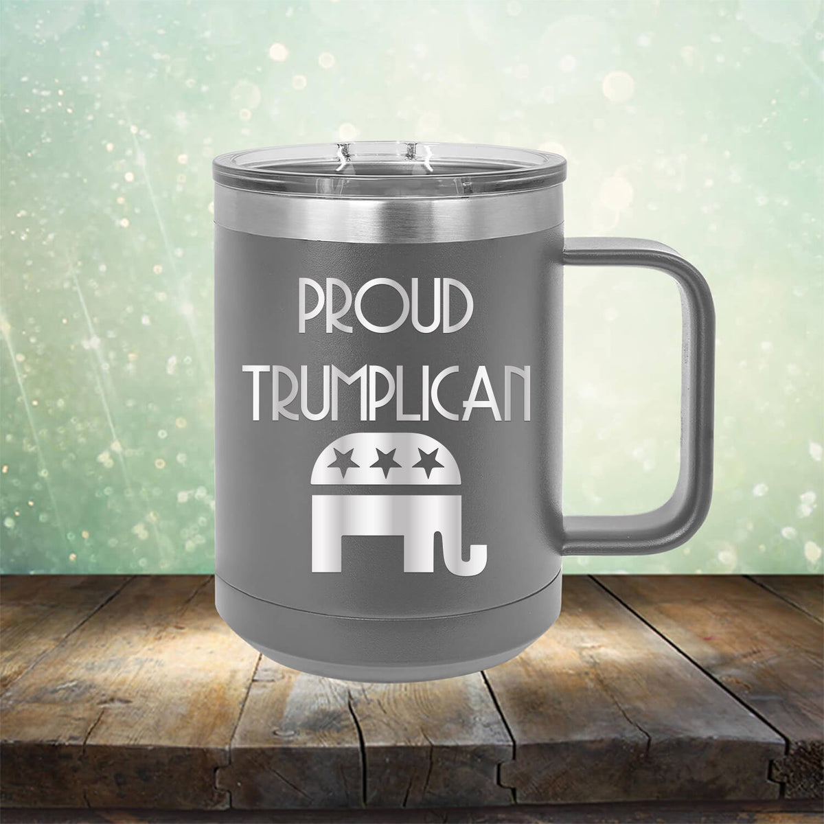 Proud Trumplican Elephant - Laser Etched Tumbler Mug