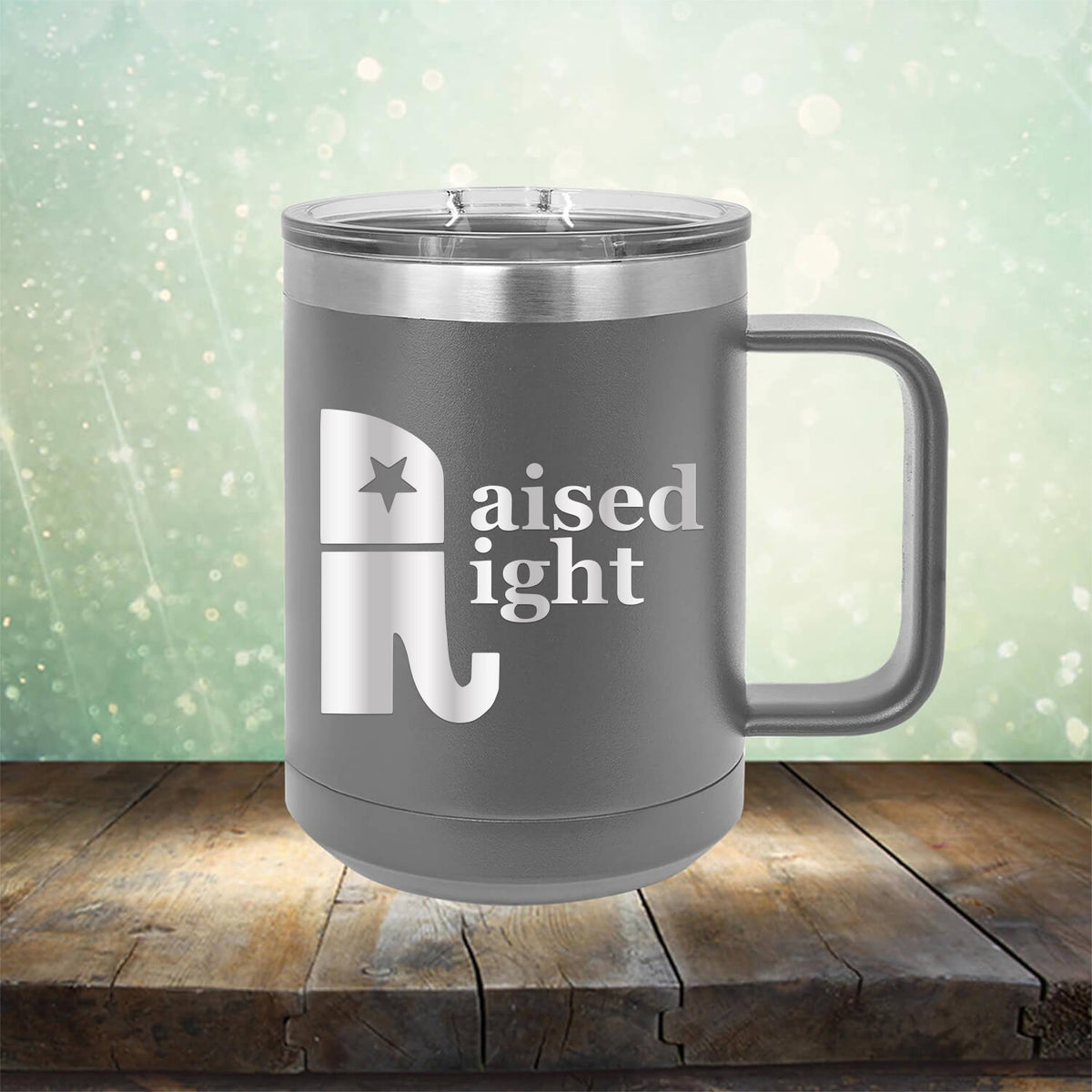 Elephant Raised Right - Laser Etched Tumbler Mug