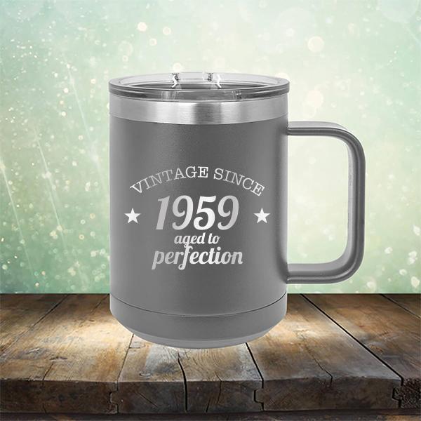 Vintage Since 1959 Aged to Perfection 62 Years Old - Laser Etched Tumbler Mug