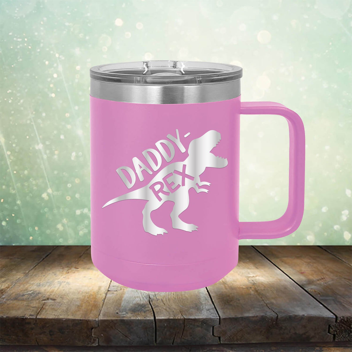 Daddy Rex Dinosaur - Laser Etched Tumbler Mug