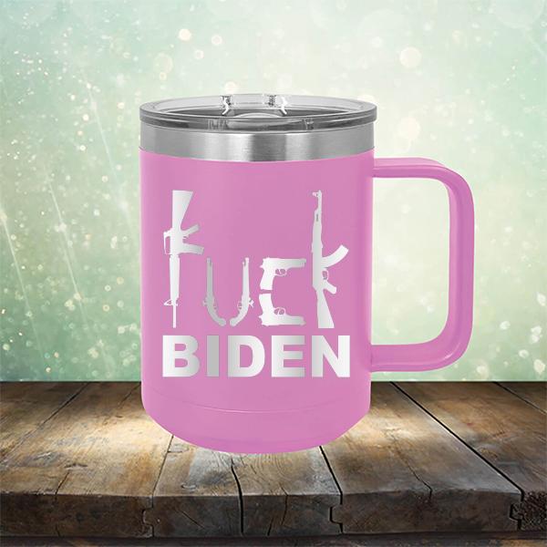 Fuck Biden Guns - Laser Etched Tumbler Mug