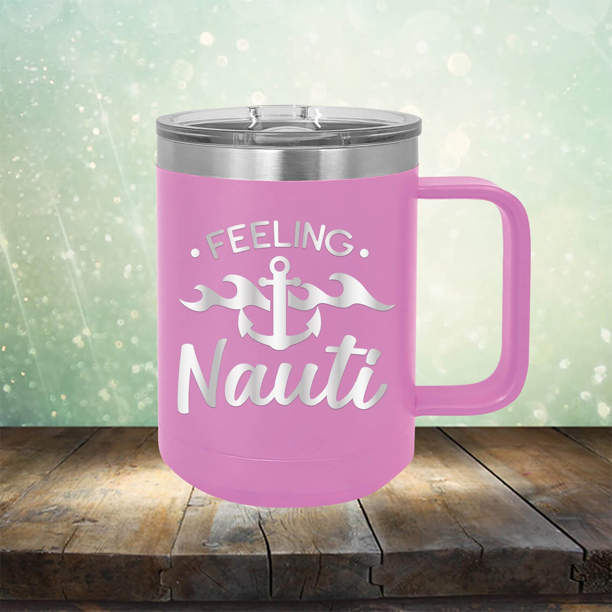 Feeling Nauti with Anchor - Laser Etched Tumbler Mug