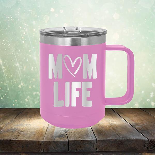 Mom Life with Heart - Laser Etched Tumbler Mug