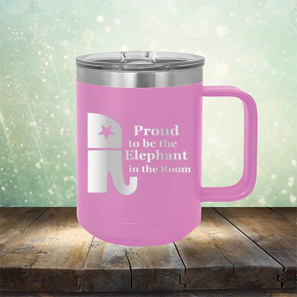 Proud To Be The Elephant in the Room - Laser Etched Tumbler Mug