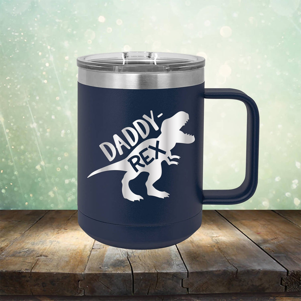 Daddy Rex Dinosaur - Laser Etched Tumbler Mug