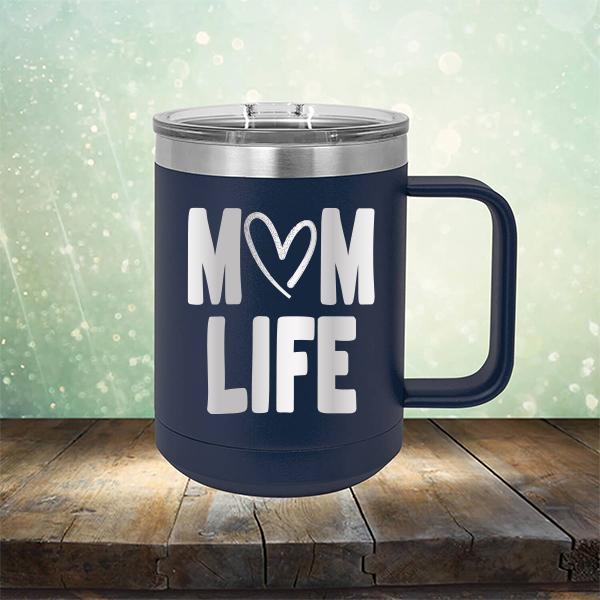 Mom Life with Heart - Laser Etched Tumbler Mug