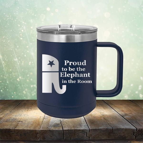 Proud To Be The Elephant in the Room - Laser Etched Tumbler Mug