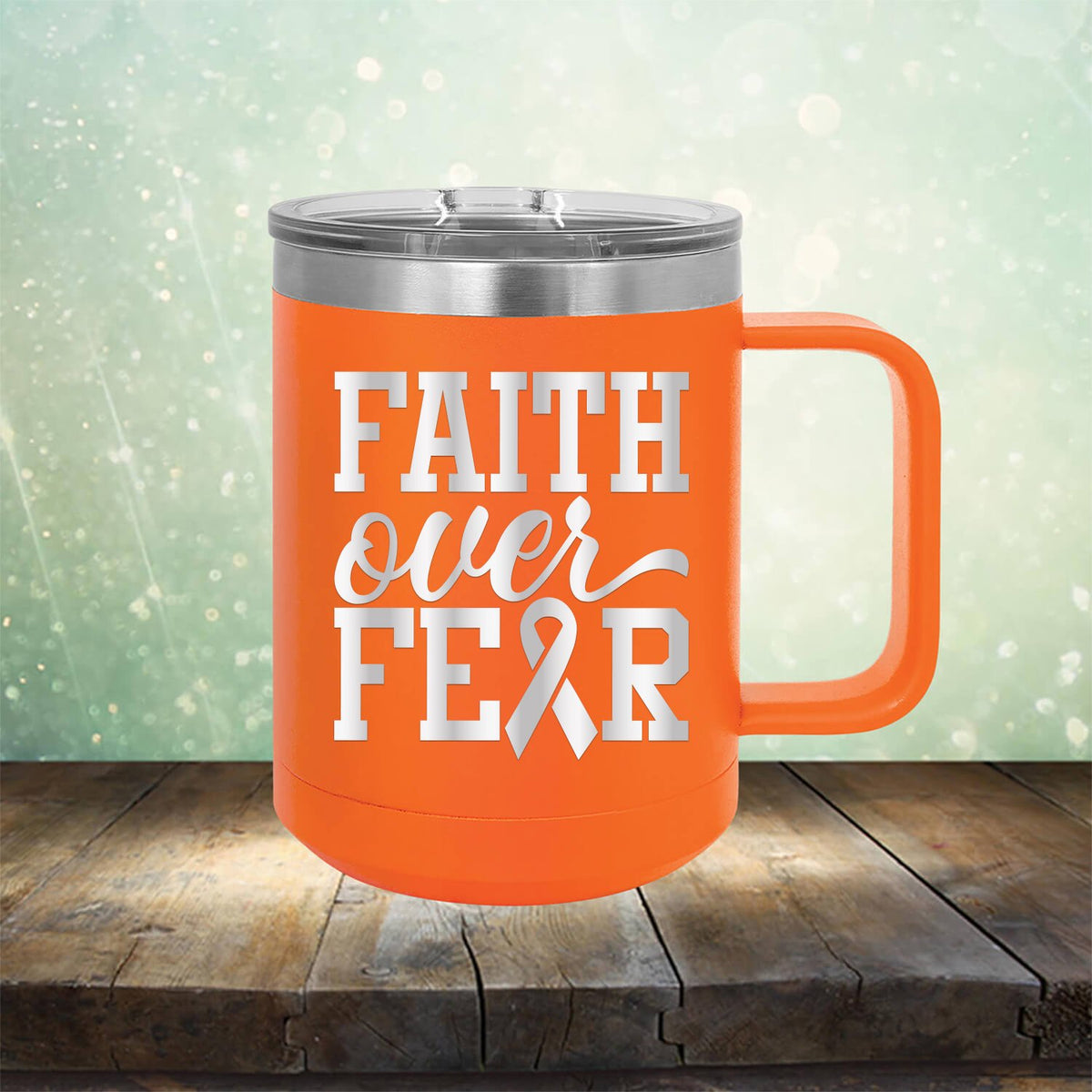 Faith Over Fear - Laser Etched Tumbler Mug