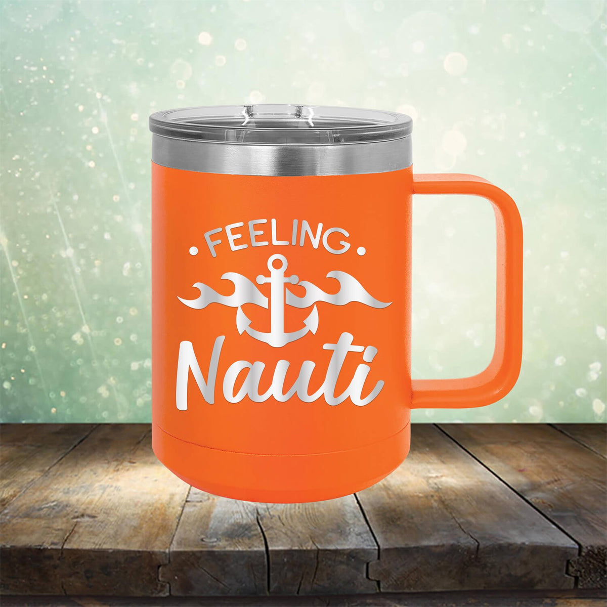 Feeling Nauti with Anchor - Laser Etched Tumbler Mug