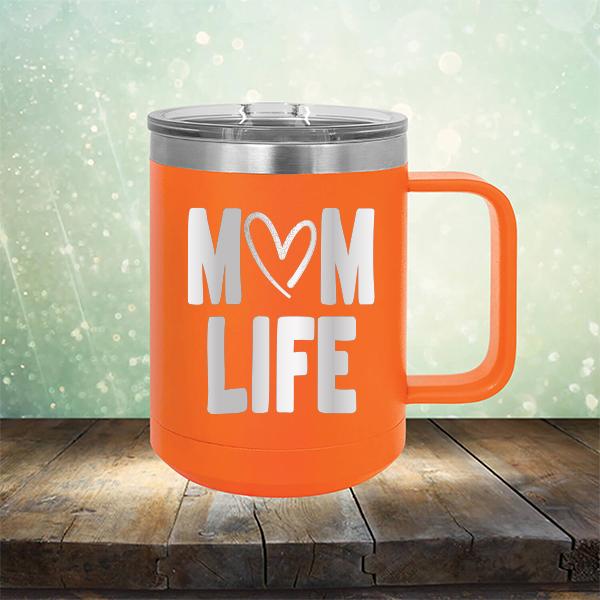 Mom Life with Heart - Laser Etched Tumbler Mug