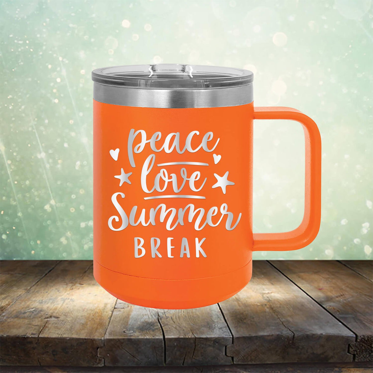 Peace Love Summer Break - Laser Etched Tumbler Mug