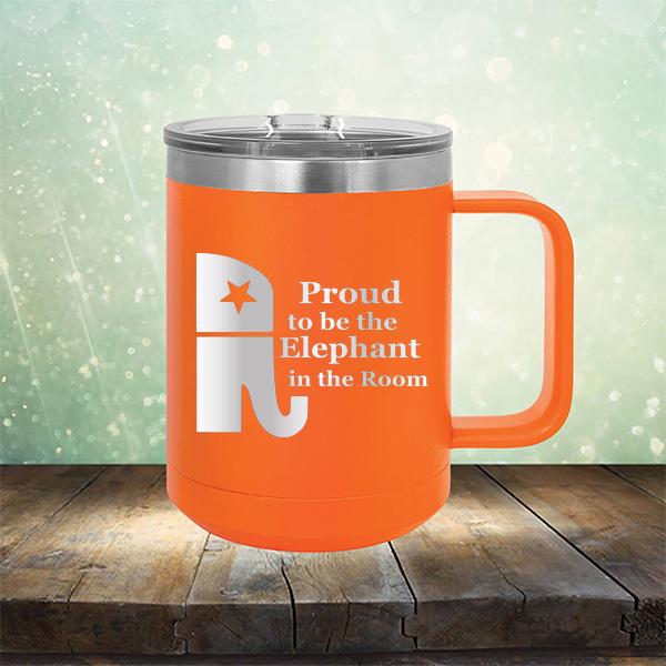 Proud To Be The Elephant in the Room - Laser Etched Tumbler Mug