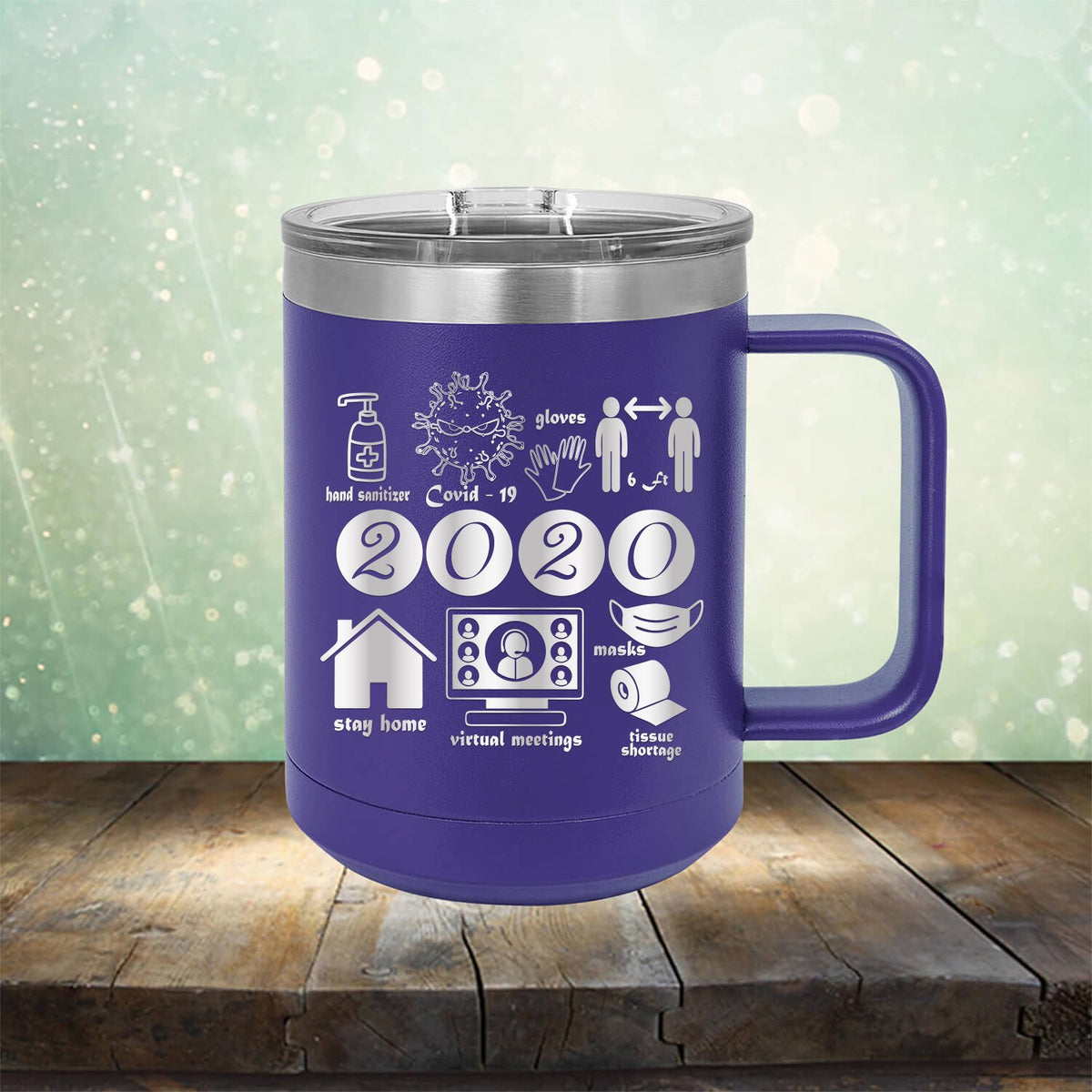 2020 Summary COVID Stay Home - Laser Etched Tumbler Mug
