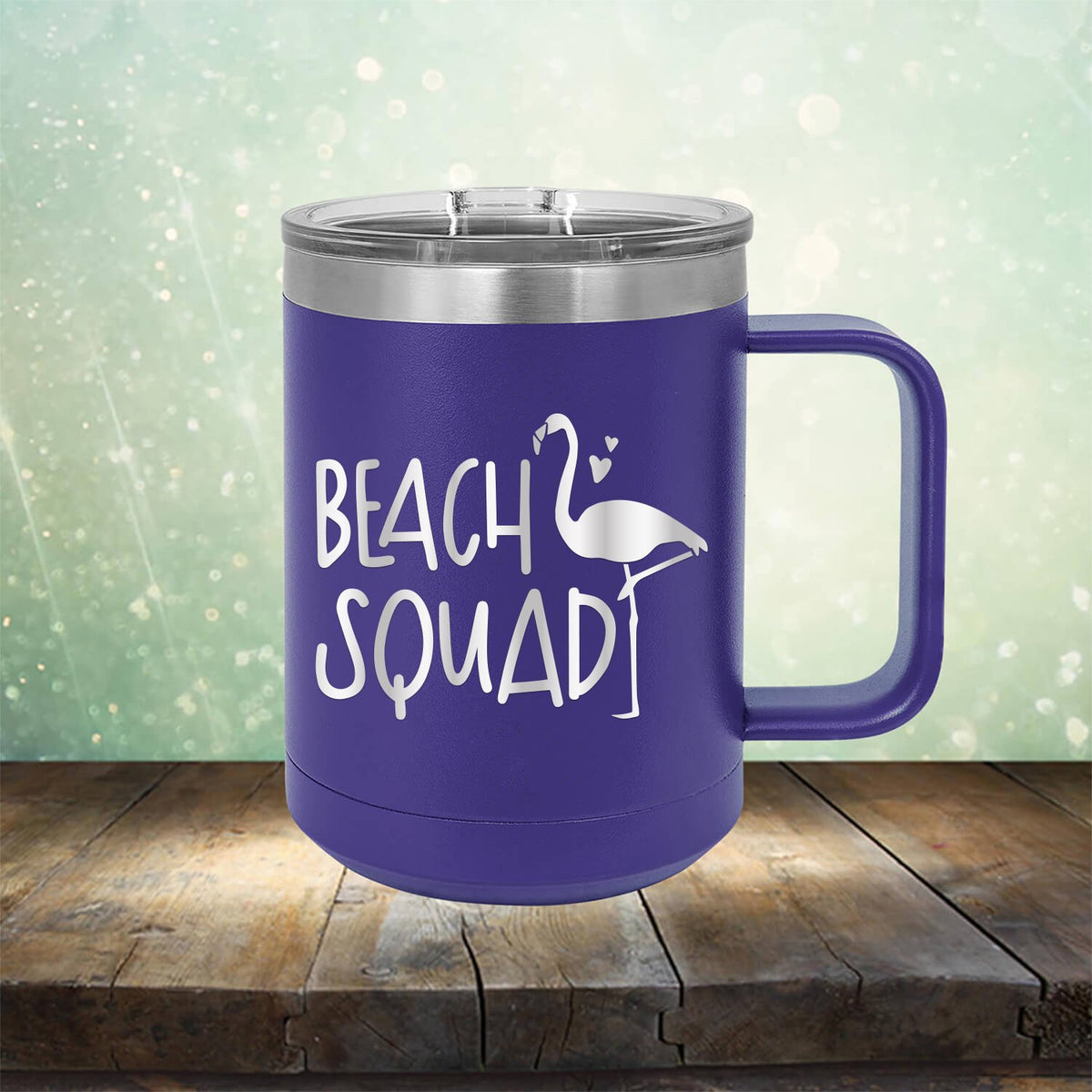 Beach Squad with Swan - Laser Etched Tumbler Mug