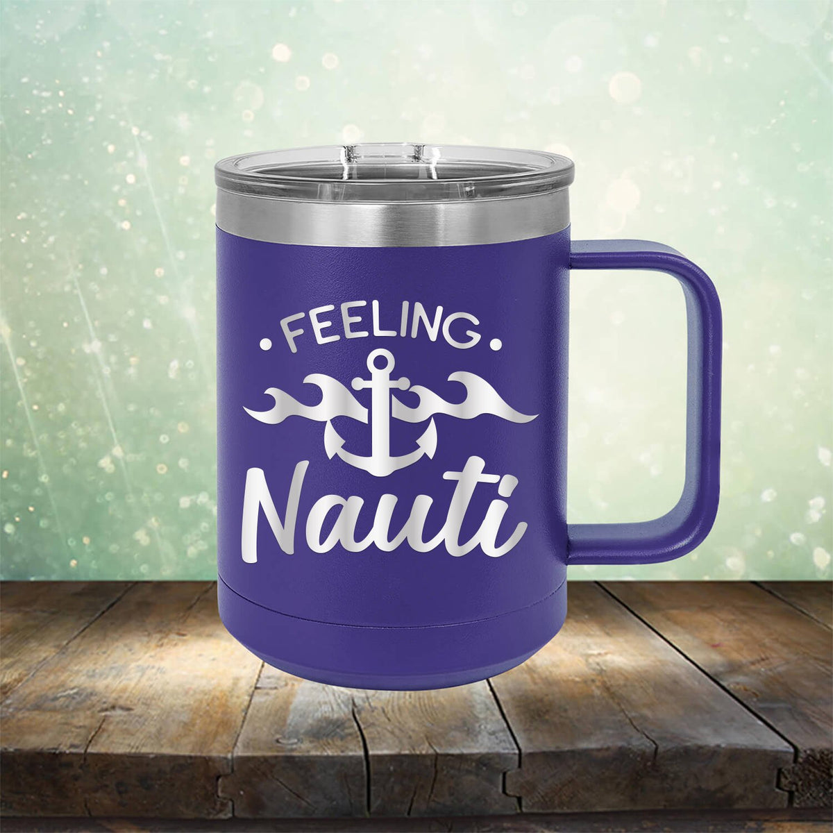 Feeling Nauti with Anchor - Laser Etched Tumbler Mug