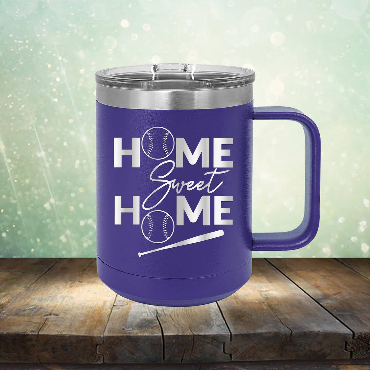 Home Sweet Home Baseball - Laser Etched Tumbler Mug