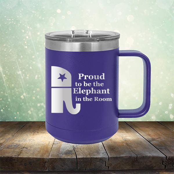 Proud To Be The Elephant in the Room - Laser Etched Tumbler Mug