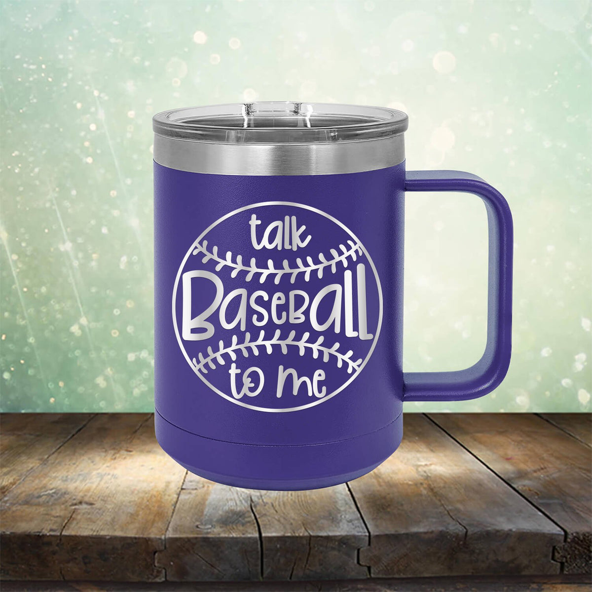 Talk Baseball To Me - Laser Etched Tumbler Mug