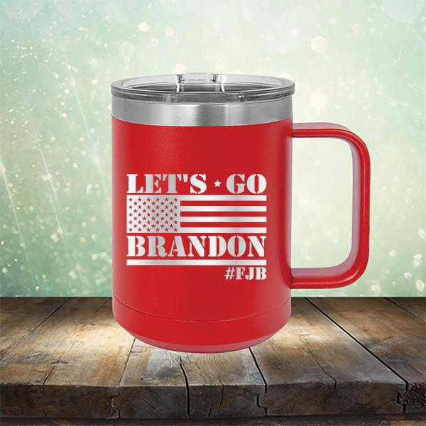 Let&#39;s Go Brandon American Flag - Laser Etched Tumbler Mug