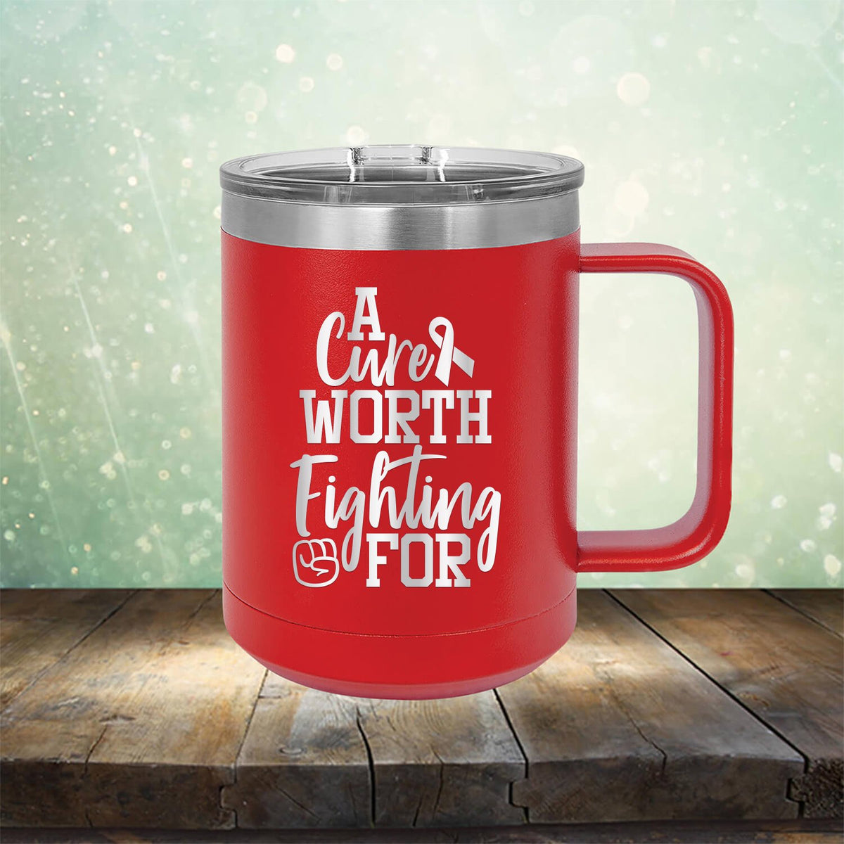 A Cure Worth Fighting For - Laser Etched Tumbler Mug