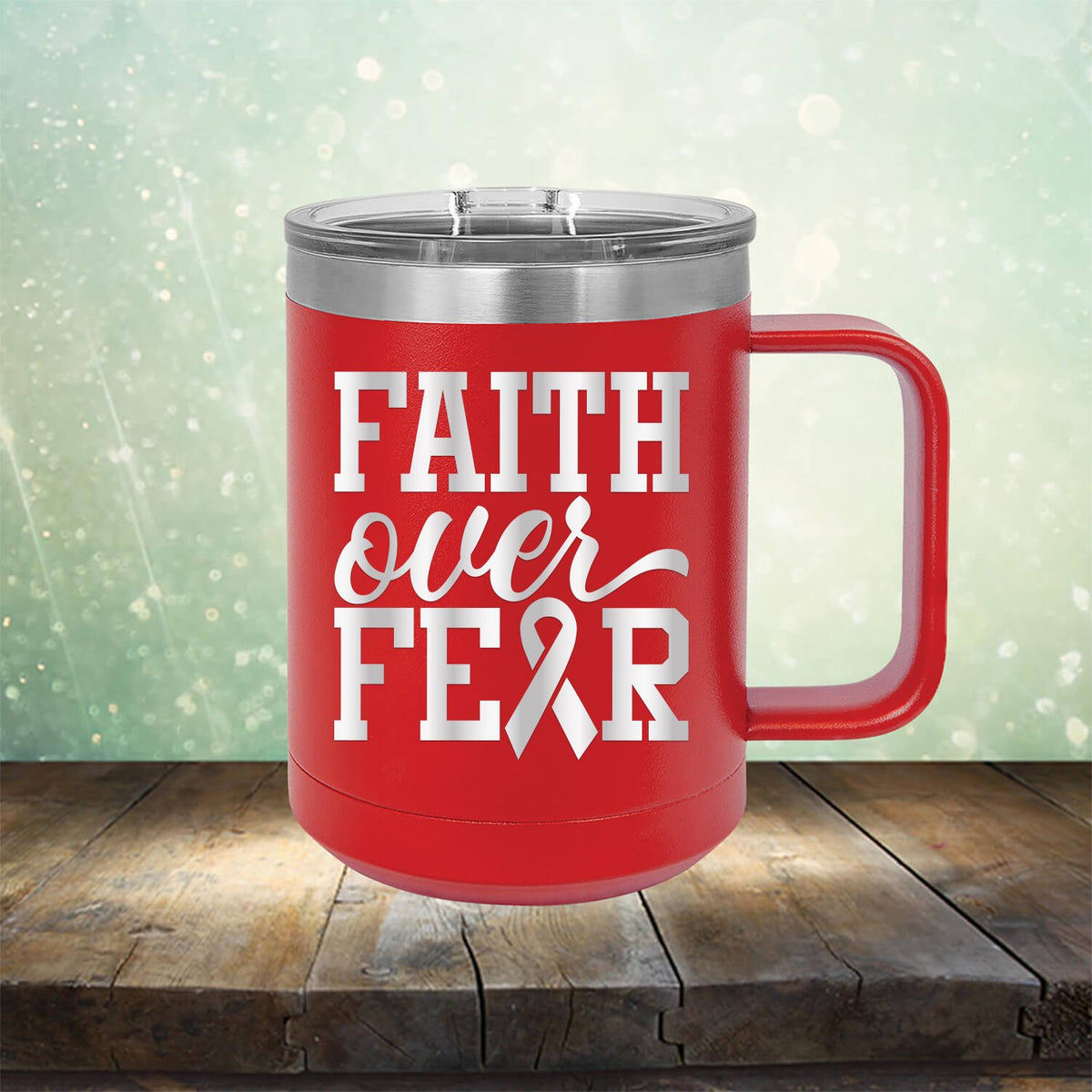 Faith Over Fear - Laser Etched Tumbler Mug