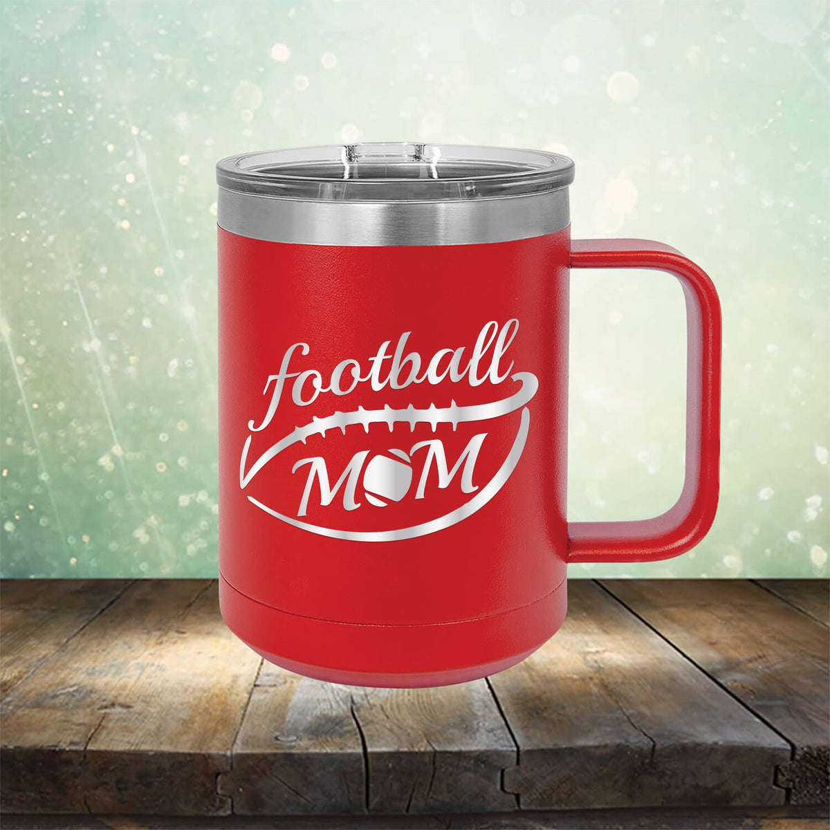 Football Mom - Laser Etched Tumbler Mug