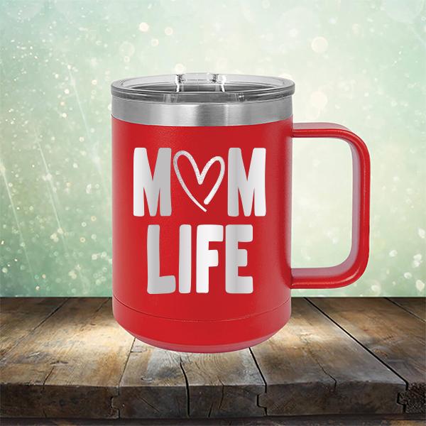 Mom Life with Heart - Laser Etched Tumbler Mug