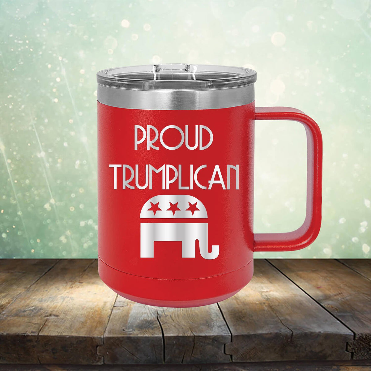 Proud Trumplican Elephant - Laser Etched Tumbler Mug