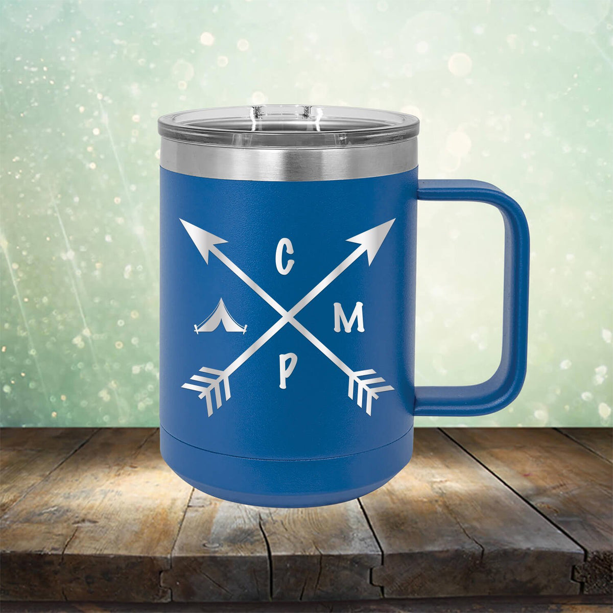 Camp with Arrows - Laser Etched Tumbler Mug