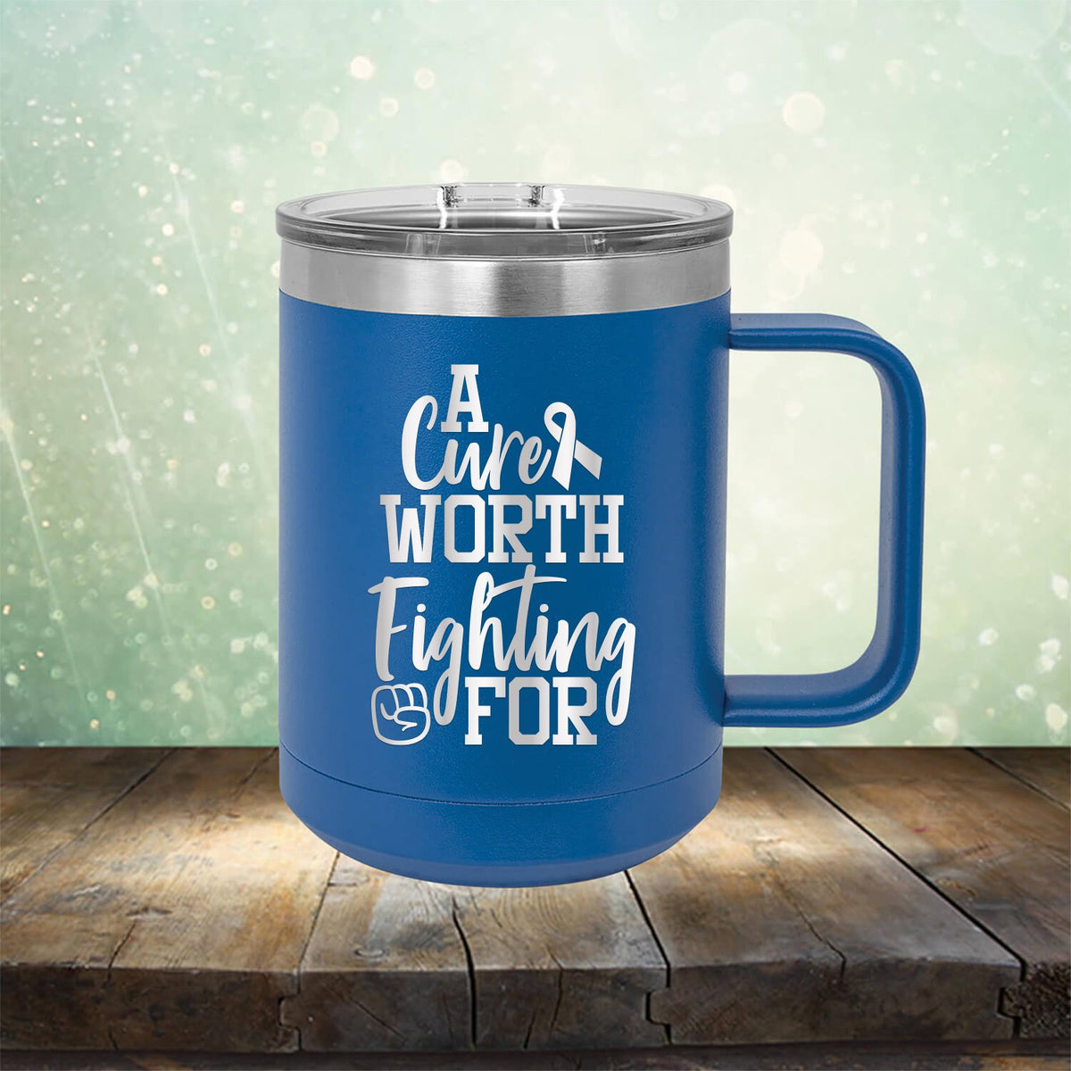 A Cure Worth Fighting For - Laser Etched Tumbler Mug
