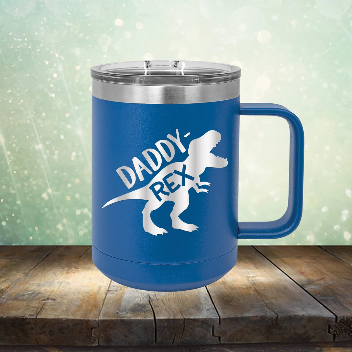 Daddy Rex Dinosaur - Laser Etched Tumbler Mug