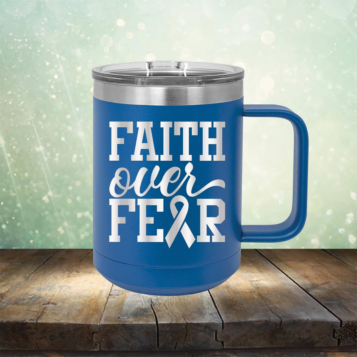 Faith Over Fear - Laser Etched Tumbler Mug