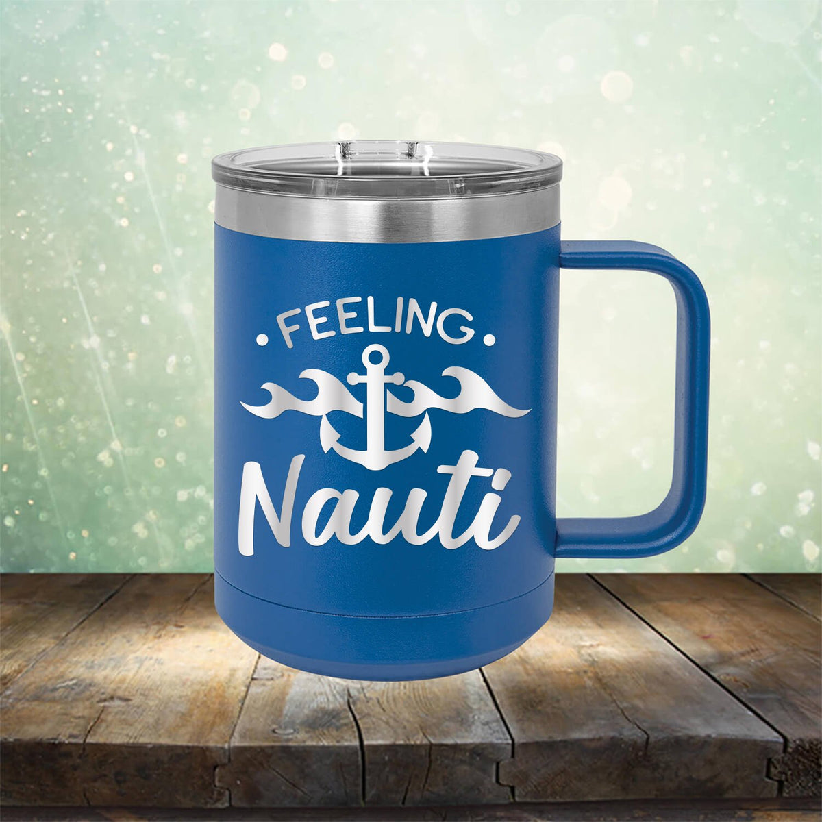 Feeling Nauti with Anchor - Laser Etched Tumbler Mug