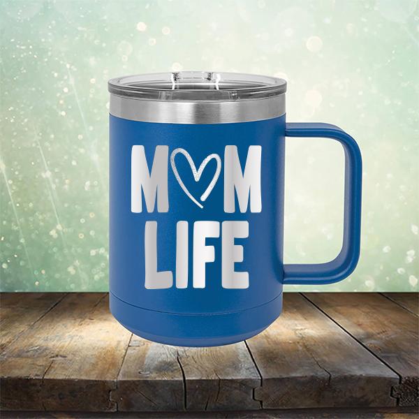 Mom Life with Heart - Laser Etched Tumbler Mug