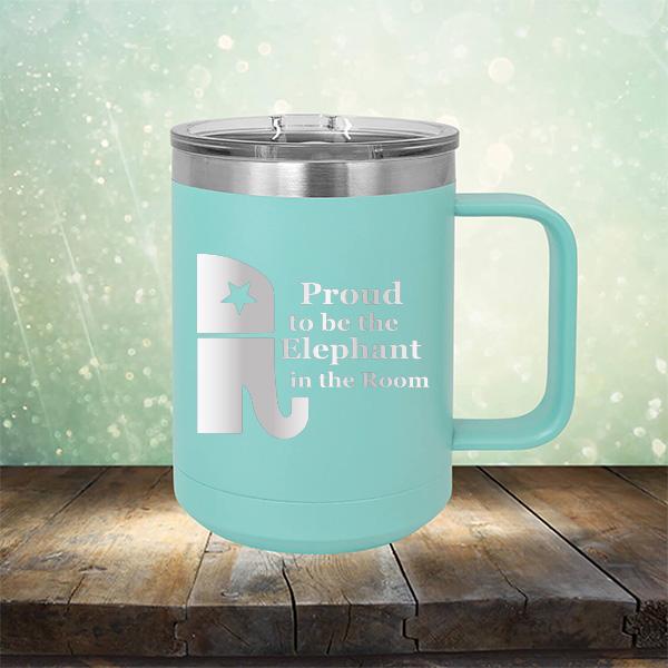 Proud To Be The Elephant in the Room - Laser Etched Tumbler Mug