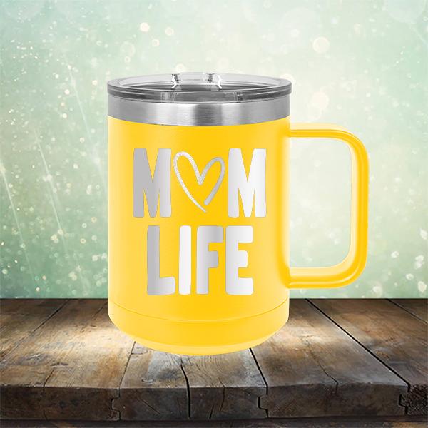 Mom Life with Heart - Laser Etched Tumbler Mug