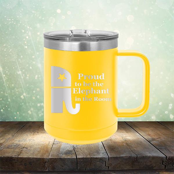 Proud To Be The Elephant in the Room - Laser Etched Tumbler Mug