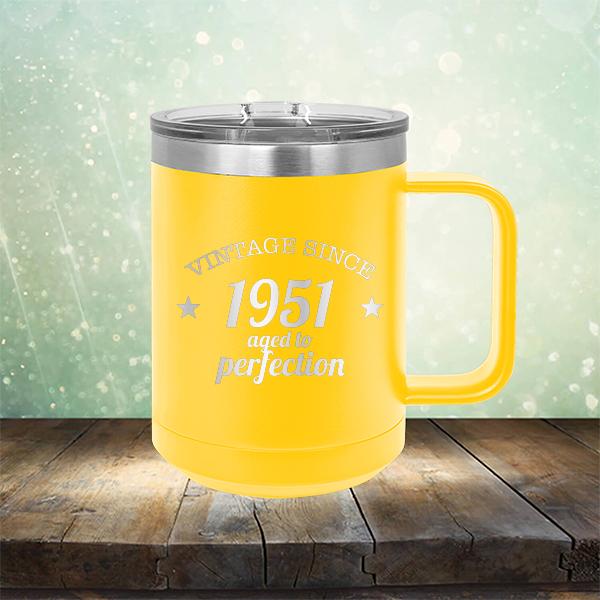 Vintage Since 1951 Aged to Perfection 70 Years Old - Laser Etched Tumbler Mug