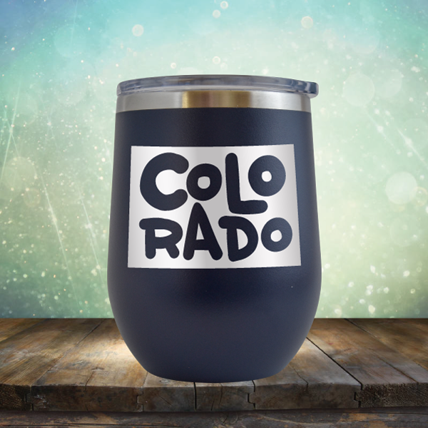 Colorado Outline - Stemless Wine Cup