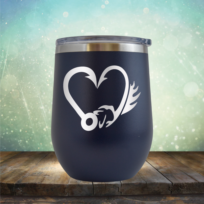 Fish Hook Love - Stemless Wine Cup