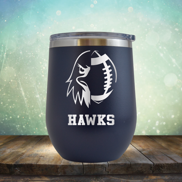 Hawks Football - Stemless Wine Cup