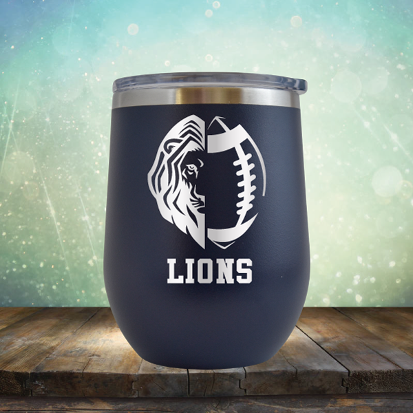 Lions Football - Stemless Wine Cup