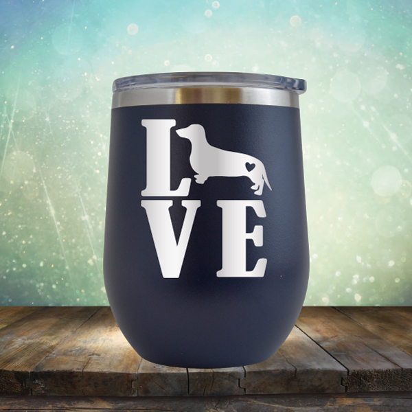 Love Weiner Dog - Stemless Wine Cup