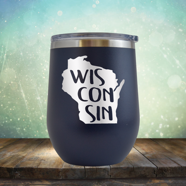 Wisconsin Outline - Stemless Wine Cup