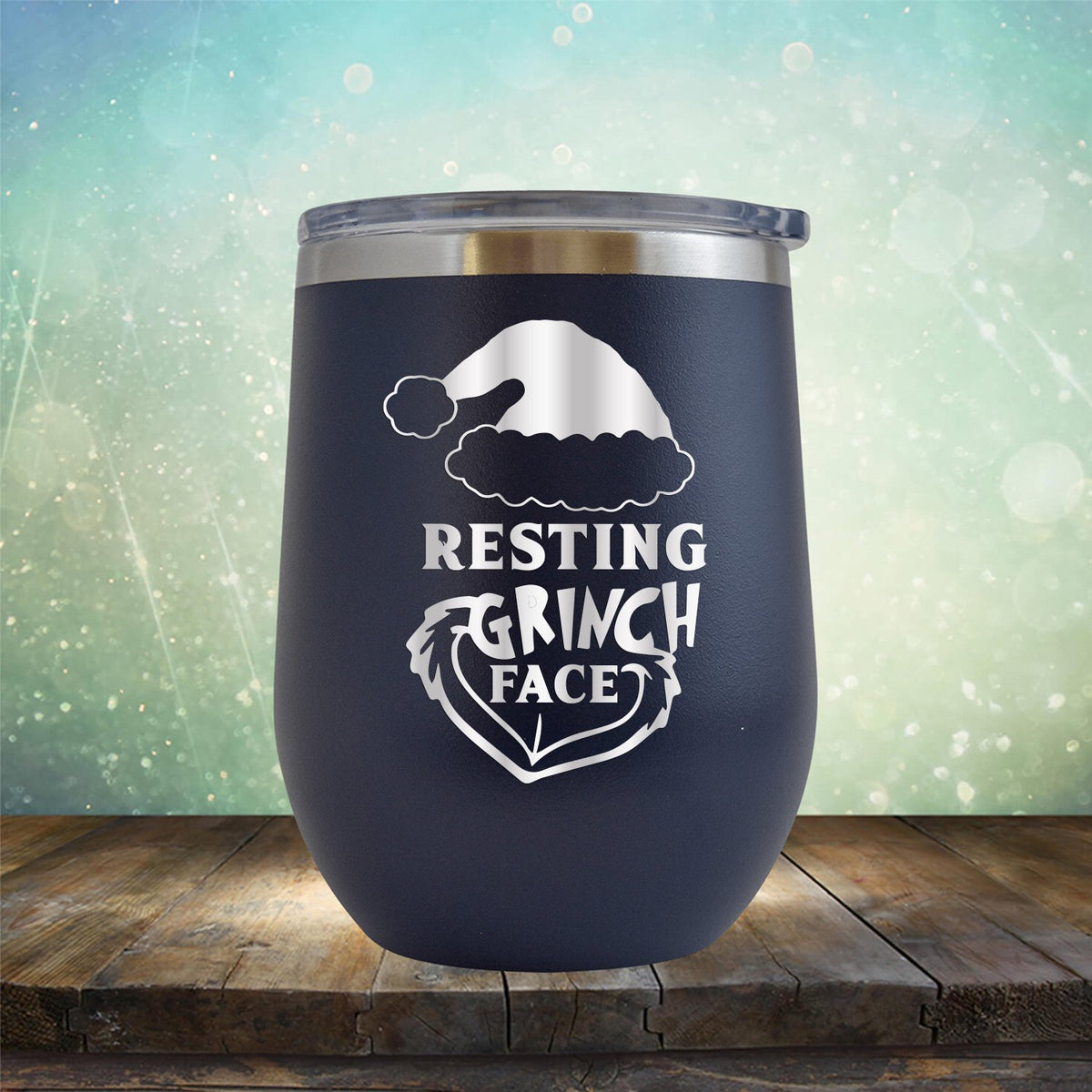 15 oz Resting Grinch Face Wine Tumbler