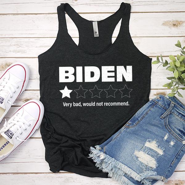 Joe Biden One Star Review Very Bad Would Not Recommend - Tank Top Racerback