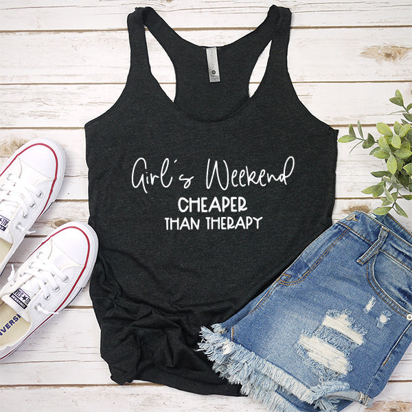 Girl&#39;s Weekend Cheaper Than Therapy - Tank Top Racerback