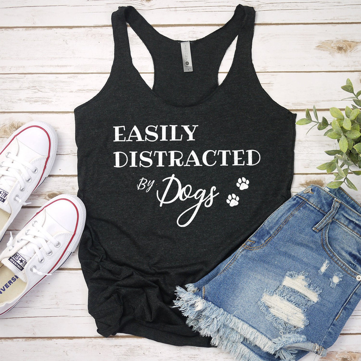 Easily Distracted By Dogs - Tank Top Racerback